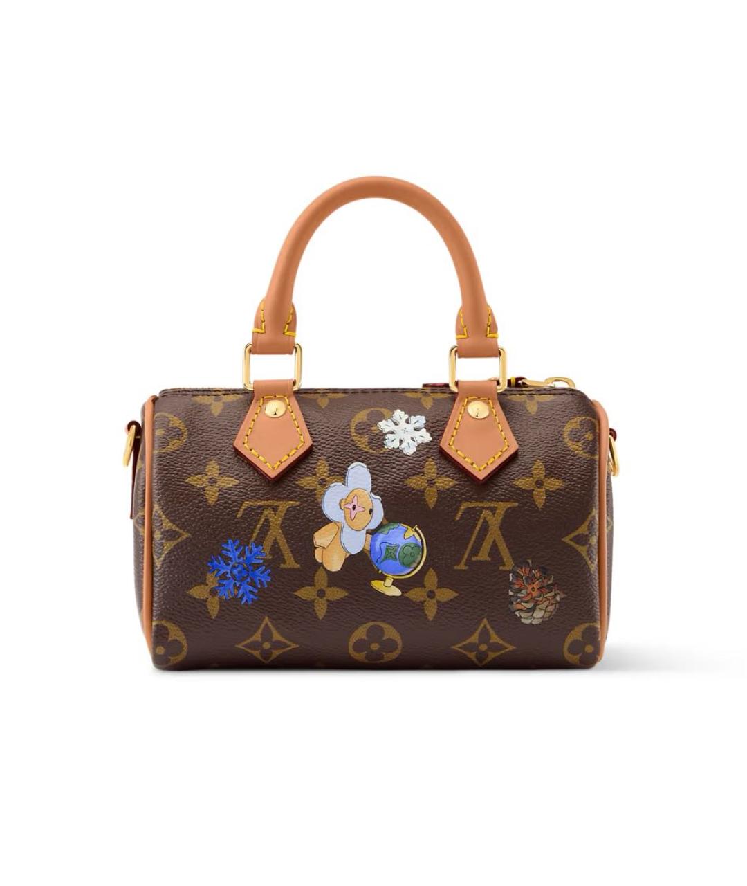 LOUIS VUITTON Коричневая сумка с короткими ручками, фото 5