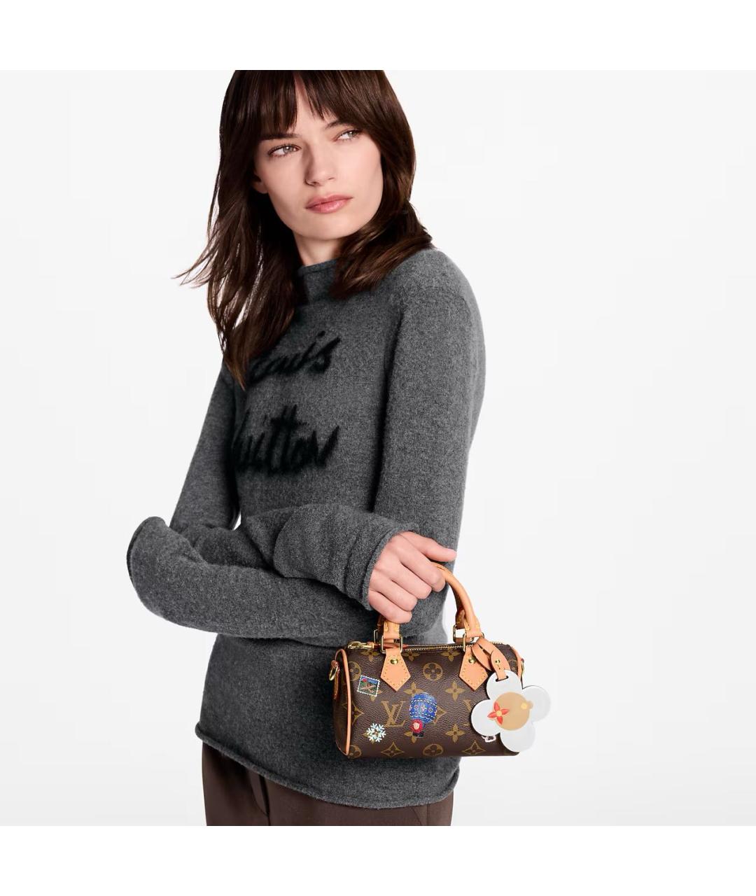 LOUIS VUITTON Коричневая сумка с короткими ручками, фото 6