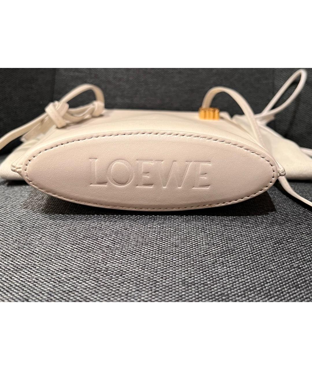 LOEWE Белая кожаная сумка через плечо, фото 5