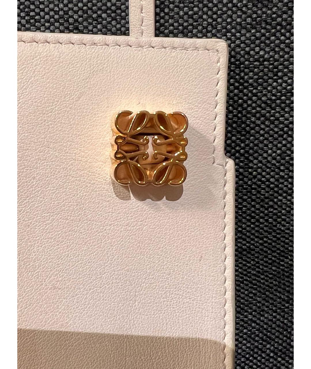 LOEWE Белая кожаная сумка через плечо, фото 4