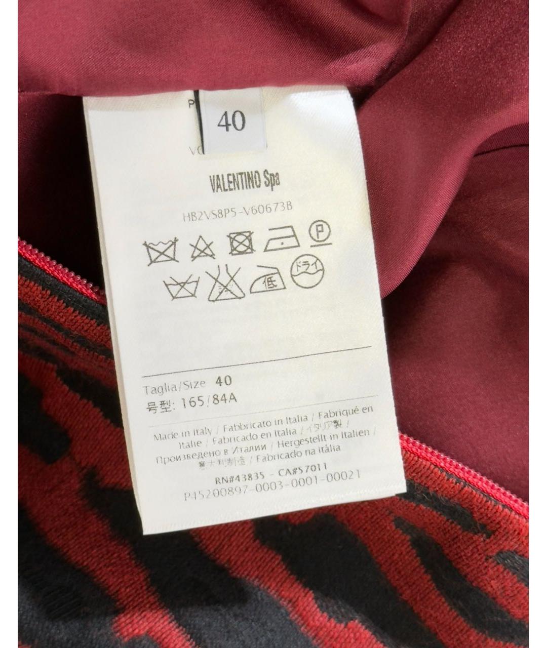 VALENTINO Красное хлопковое повседневное платье, фото 8