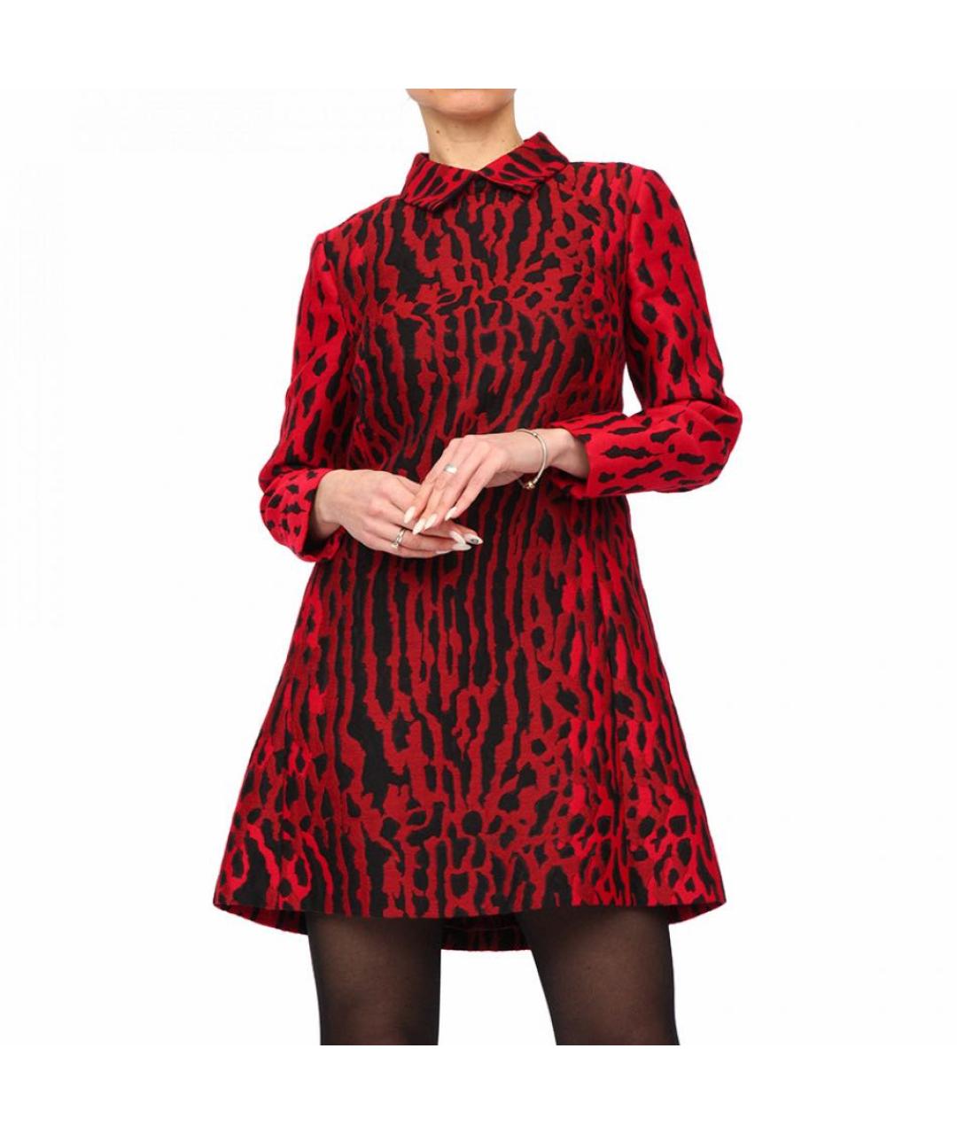 VALENTINO Красное хлопковое повседневное платье, фото 5