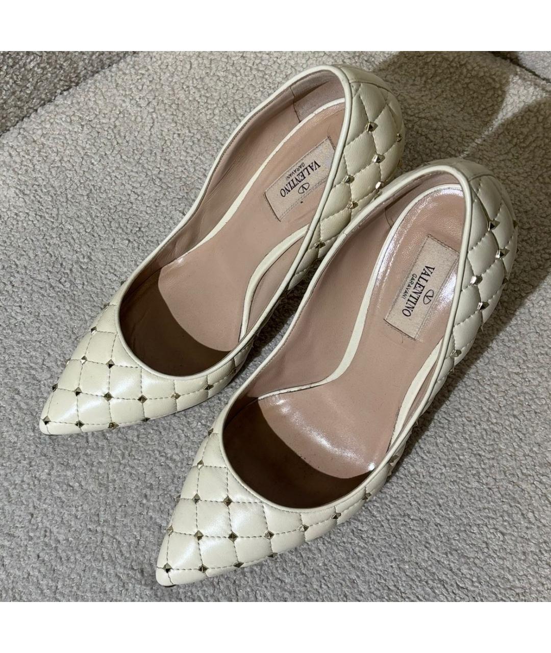 VALENTINO Бежевые кожаные туфли, фото 2