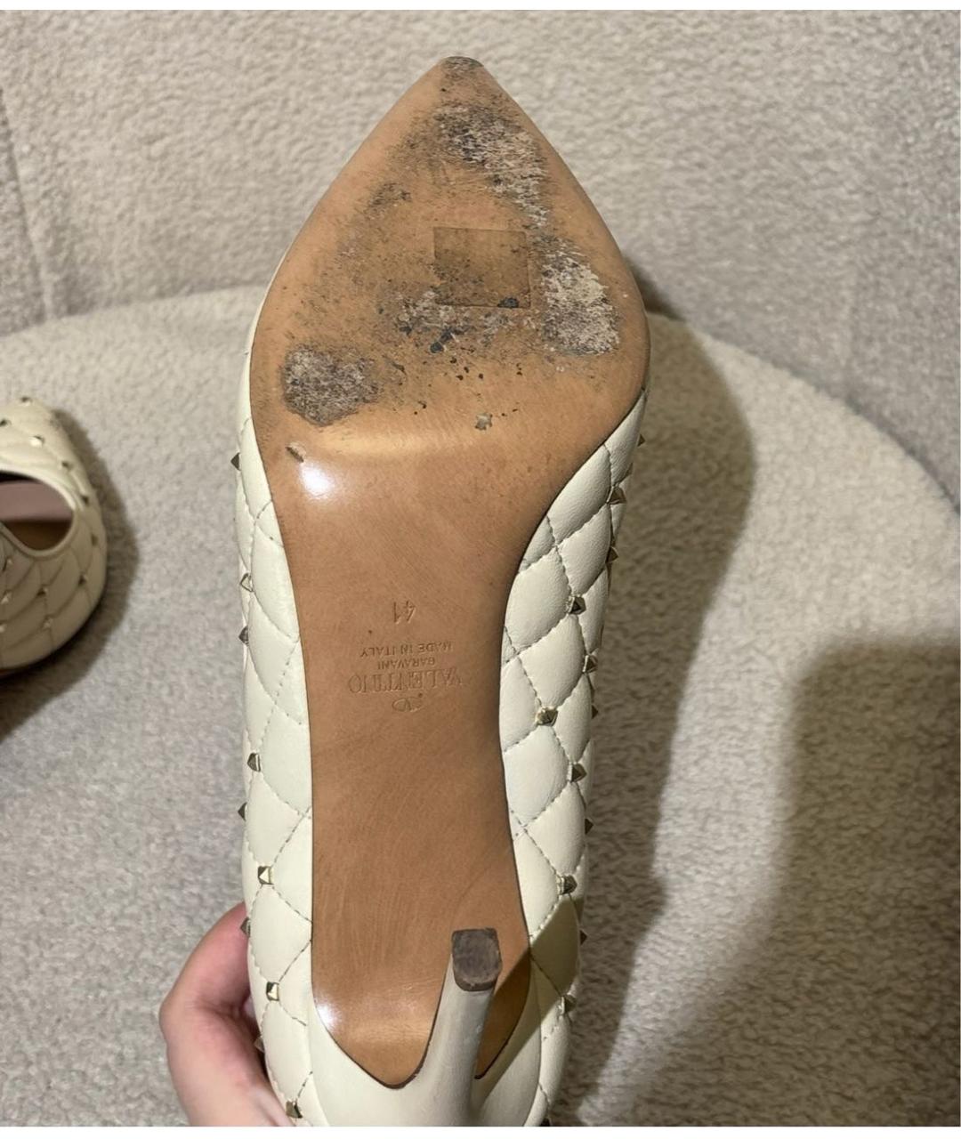 VALENTINO Бежевые кожаные туфли, фото 8