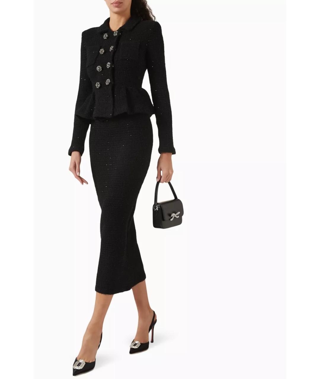 SELF-PORTRAIT Черное коктейльное платье, фото 8