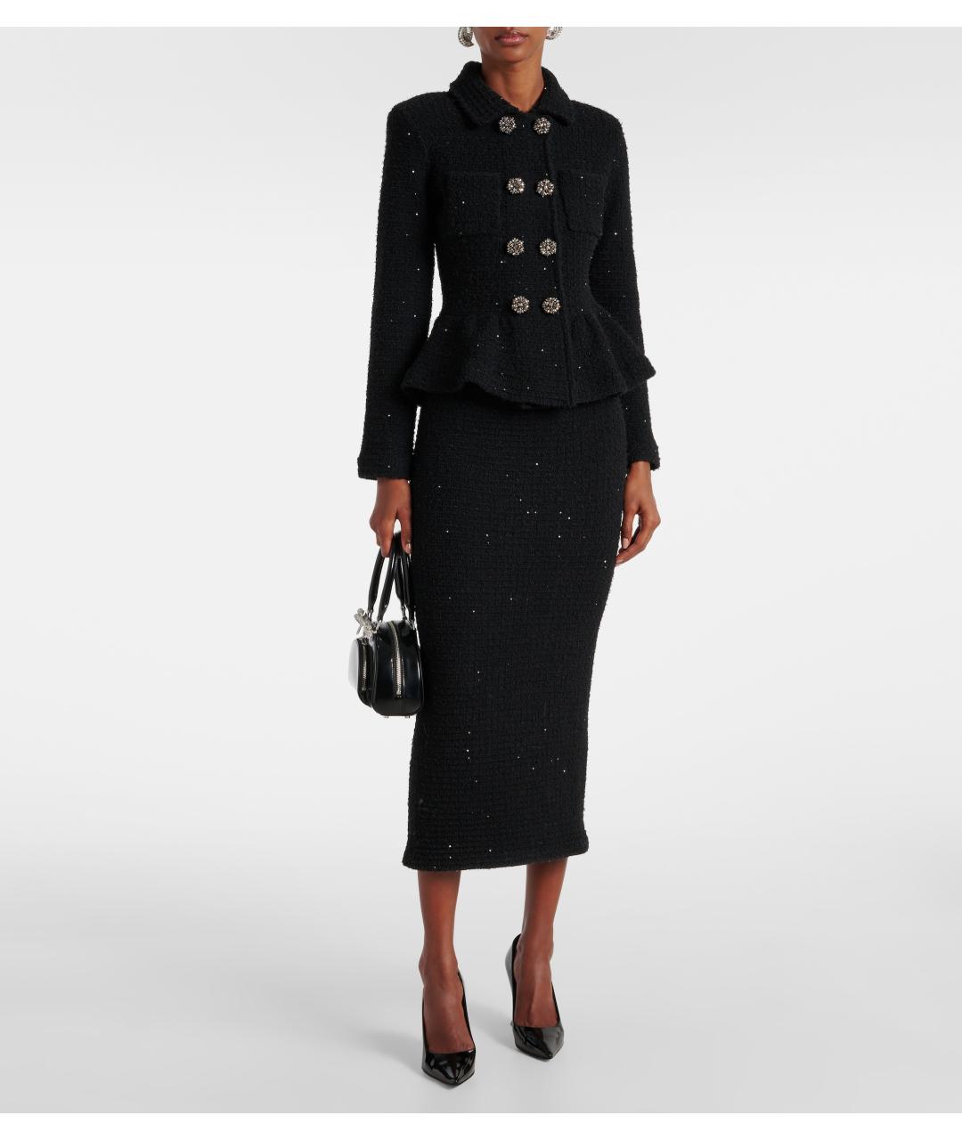 SELF-PORTRAIT Черное коктейльное платье, фото 5