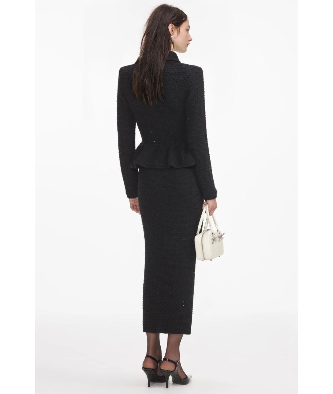 SELF-PORTRAIT Черное коктейльное платье, фото 4