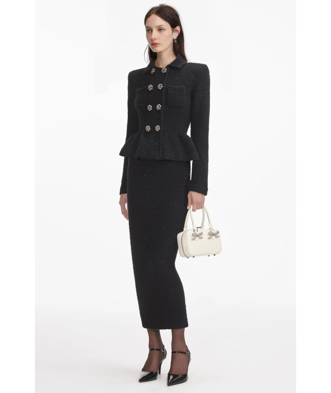 SELF-PORTRAIT Черное коктейльное платье, фото 3