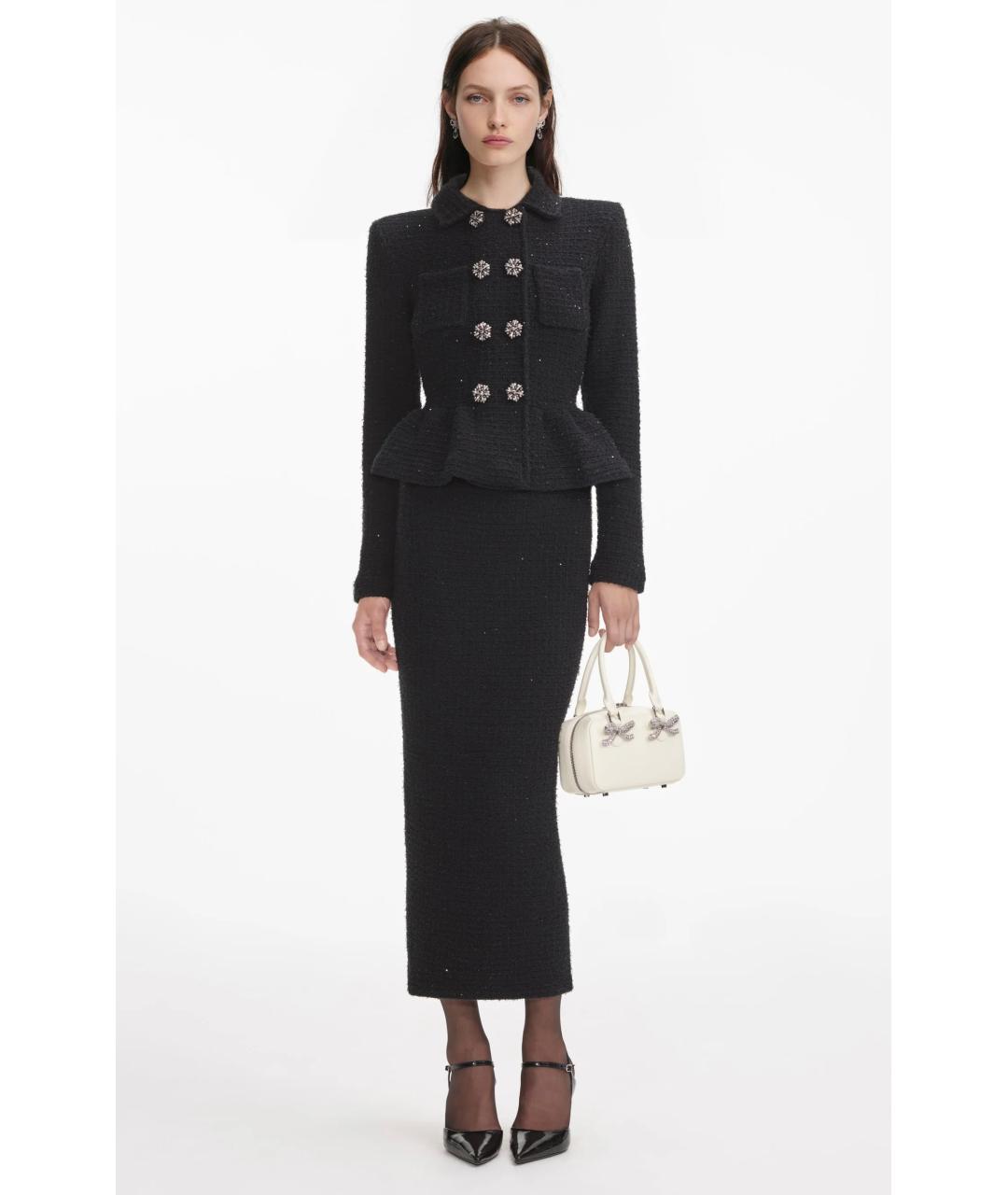 SELF-PORTRAIT Черное коктейльное платье, фото 2