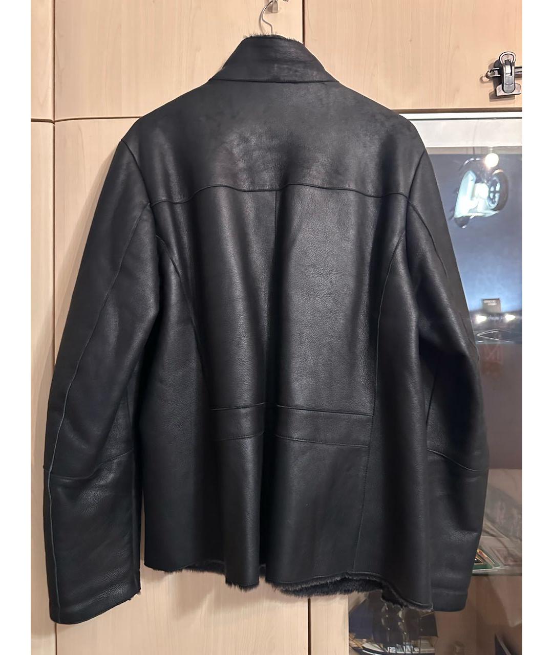 BRIONI Черная кожаная дубленка/шуба, фото 2