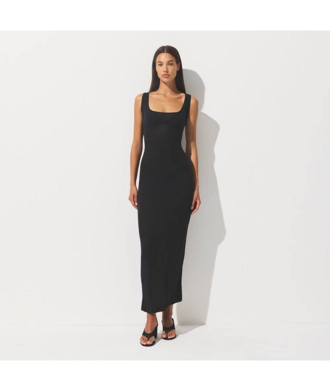 SKIMS Черное полиэстеровое повседневное платье, фото 2