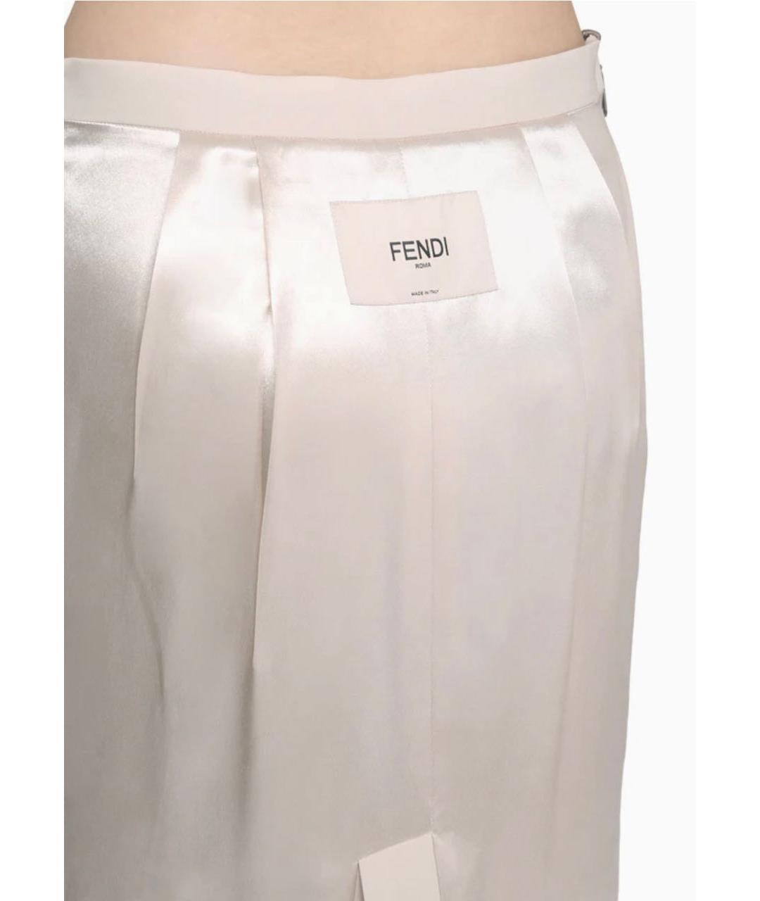 FENDI Розовая вискозная юбка миди, фото 7