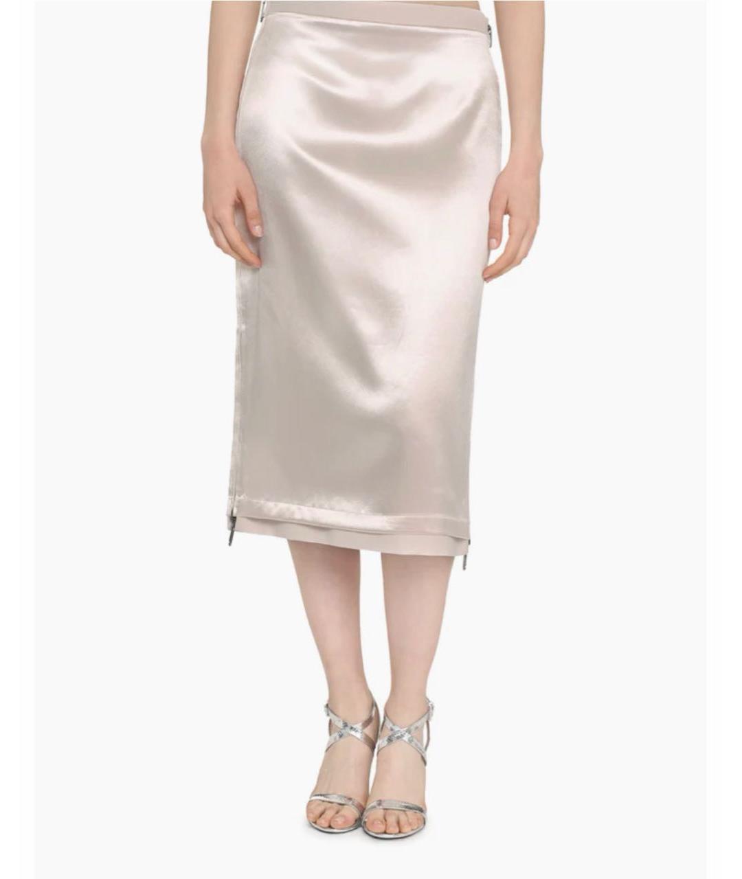 FENDI Розовая вискозная юбка миди, фото 5