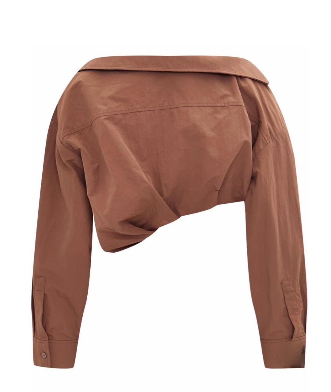 JACQUEMUS Коричневая хлопковая рубашка, фото 2