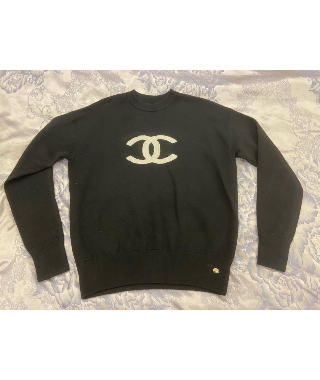 CHANEL Черный кашемировый джемпер / свитер, фото 8