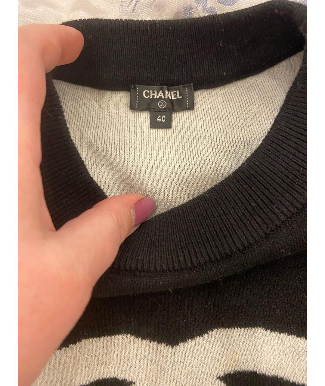 CHANEL Черный кашемировый джемпер / свитер, фото 4