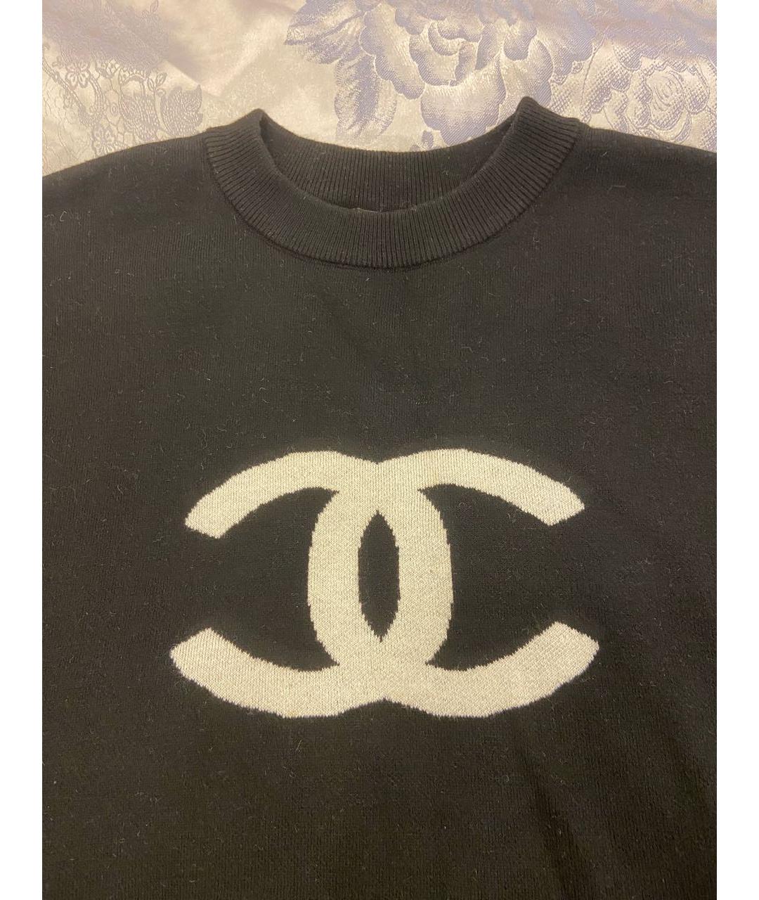 CHANEL Черный кашемировый джемпер / свитер, фото 2