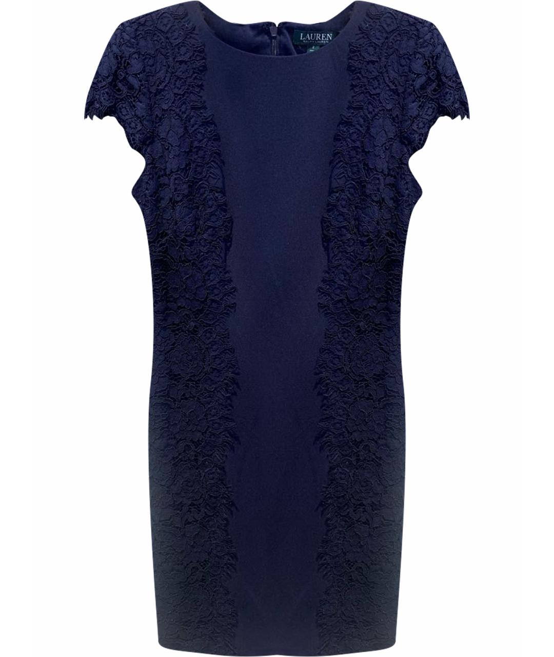 RALPH LAUREN Темно-синее полиэстеровое вечернее платье, фото 1