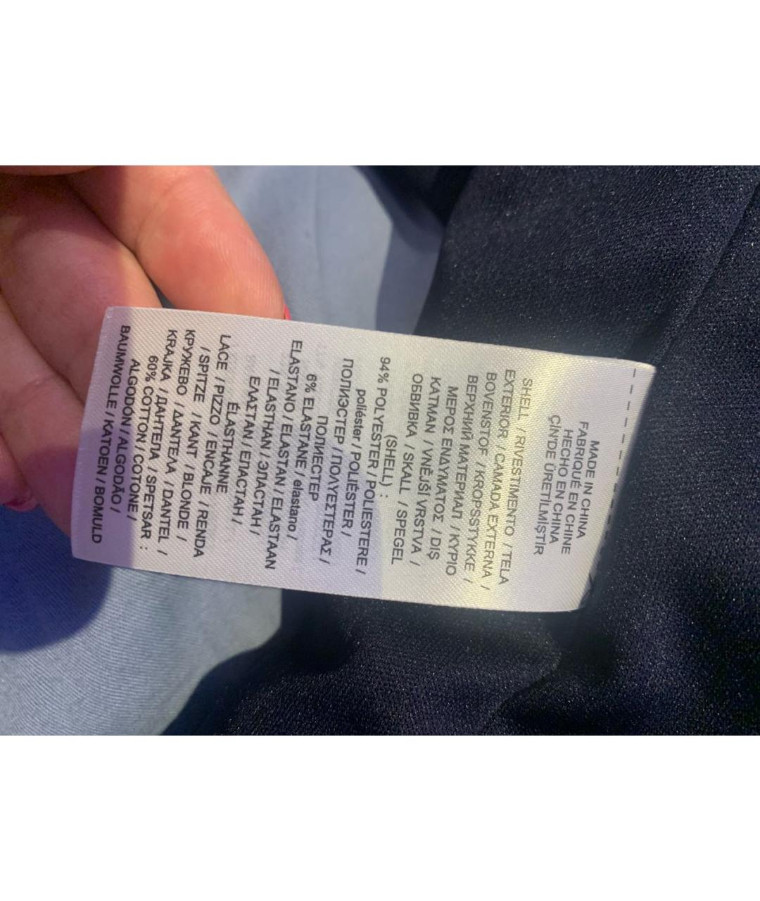 RALPH LAUREN Темно-синее полиэстеровое вечернее платье, фото 8