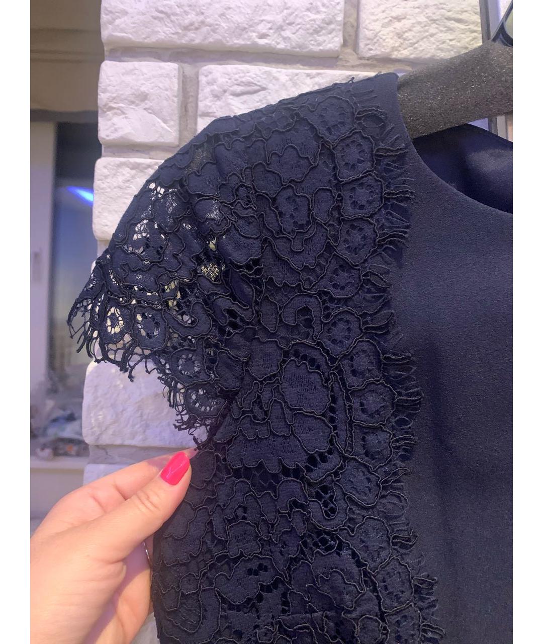 RALPH LAUREN Темно-синее полиэстеровое вечернее платье, фото 4