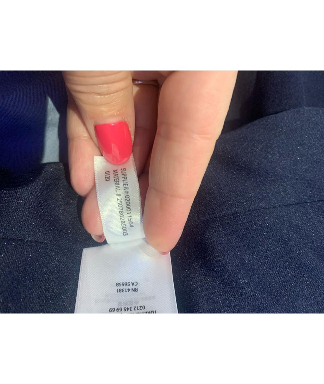 RALPH LAUREN Темно-синее полиэстеровое вечернее платье, фото 7