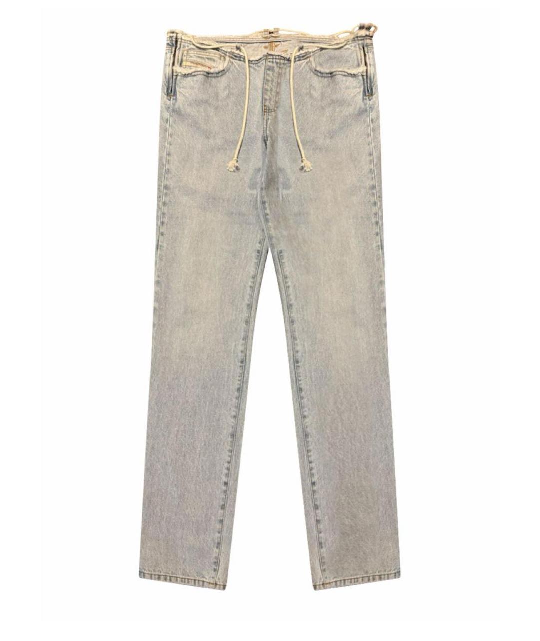 DIESEL Голубые хлопковые прямые джинсы, фото 1