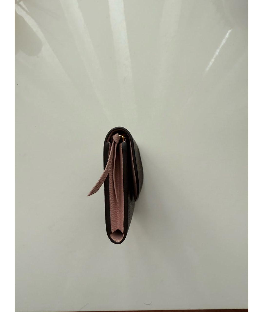 LOUIS VUITTON Коричневый кожаный кошелек, фото 2