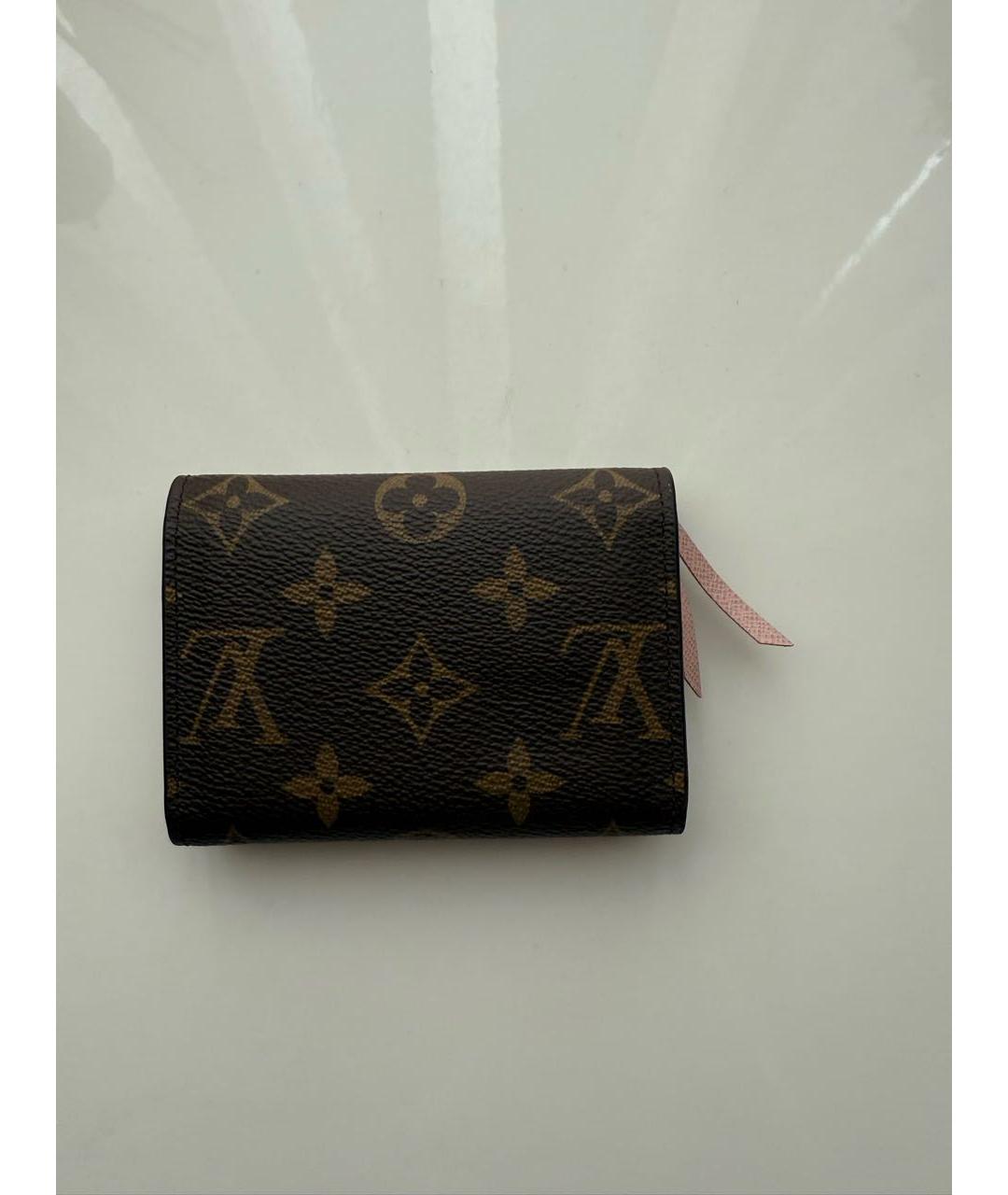 LOUIS VUITTON Коричневый кожаный кошелек, фото 3