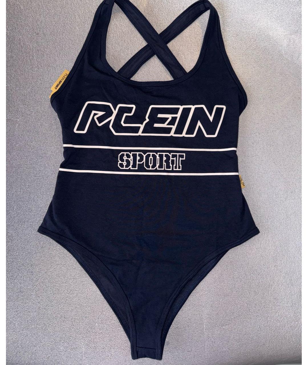 PLEIN SPORT Темно-синее хлопковое боди, фото 2