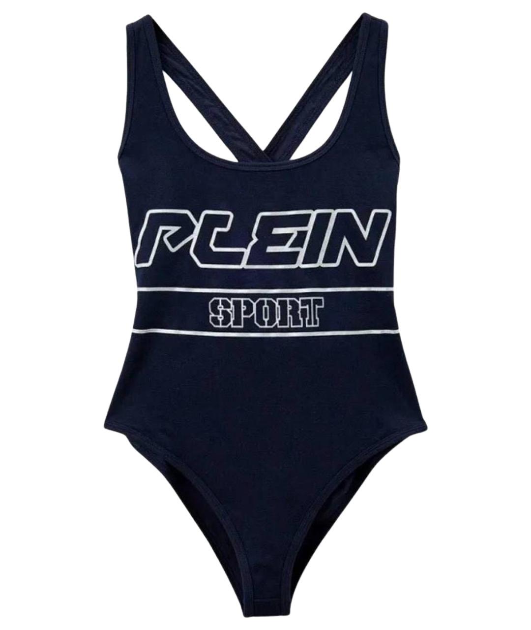 PLEIN SPORT Темно-синее хлопковое боди, фото 1