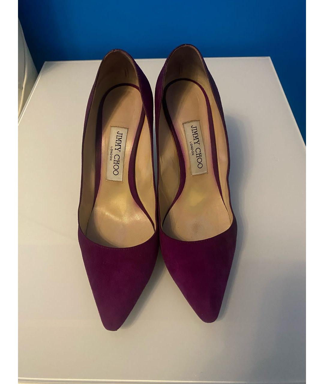 JIMMY CHOO Фиолетовые замшевые туфли, фото 2