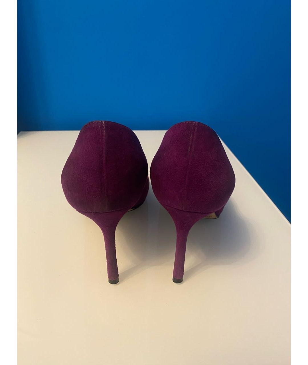 JIMMY CHOO Фиолетовые замшевые туфли, фото 4