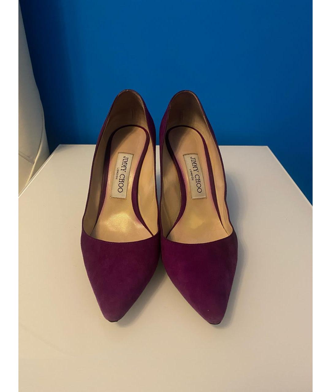 JIMMY CHOO Фиолетовые замшевые туфли, фото 3
