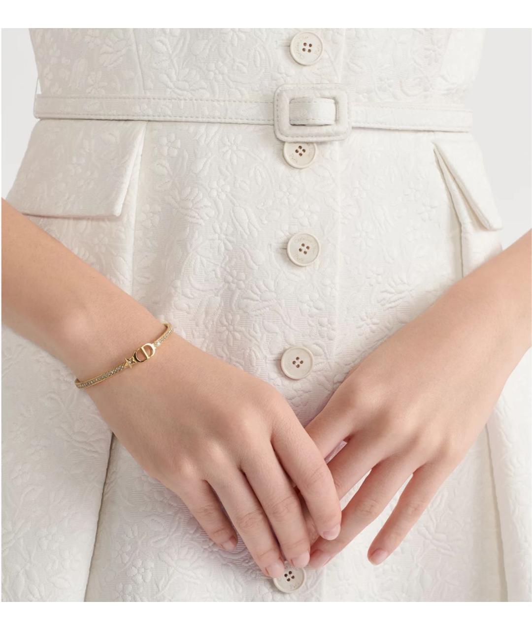 CHRISTIAN DIOR Золотой металлический браслет, фото 2