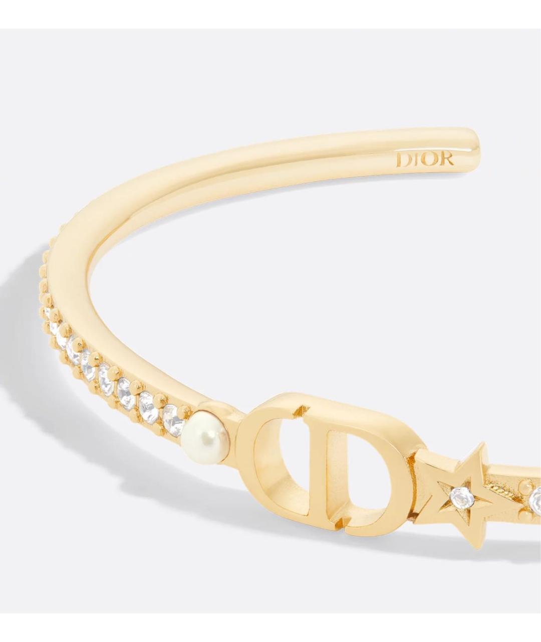 CHRISTIAN DIOR Золотой металлический браслет, фото 4
