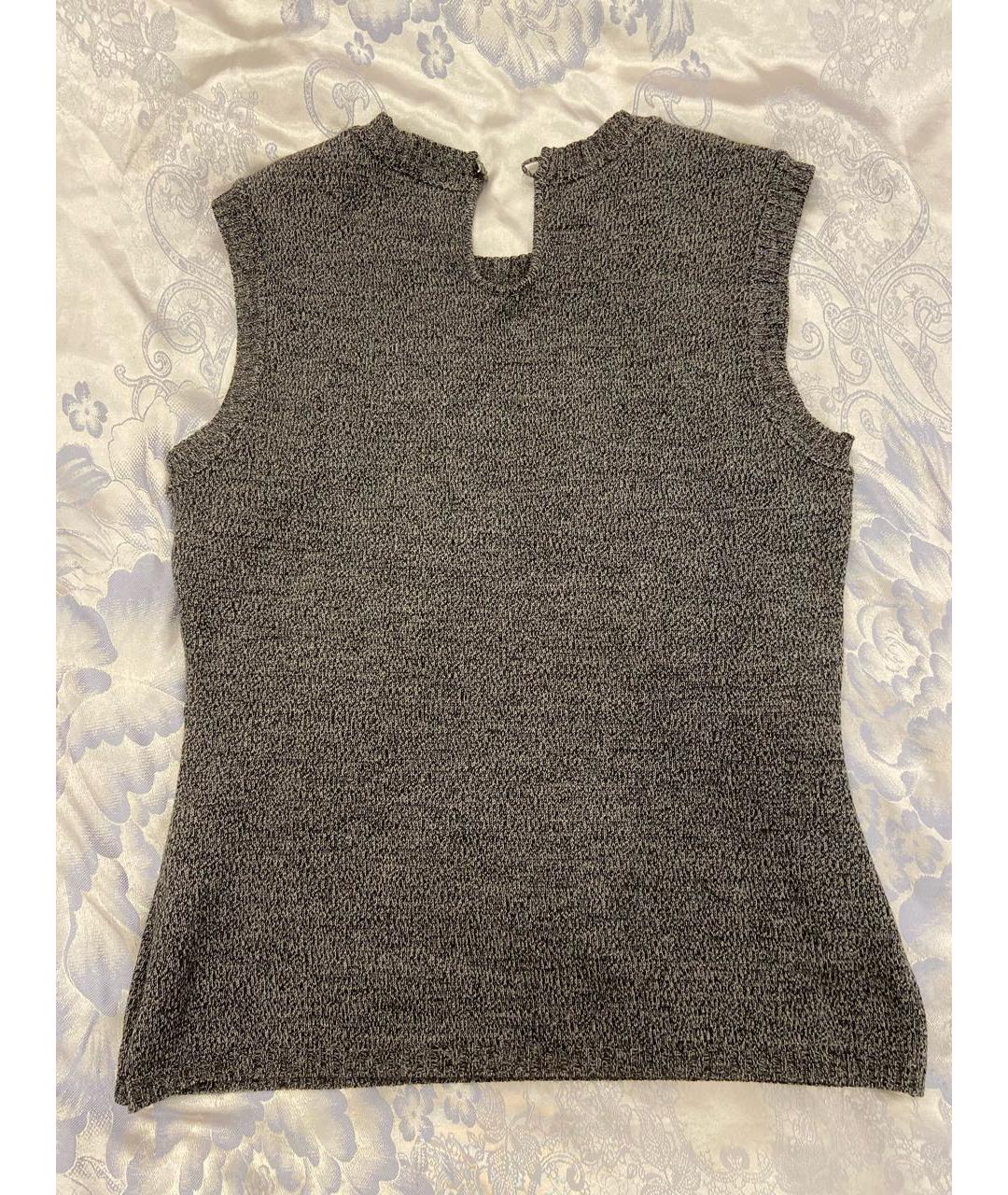 CHANEL Серая шерстяная майка, фото 2