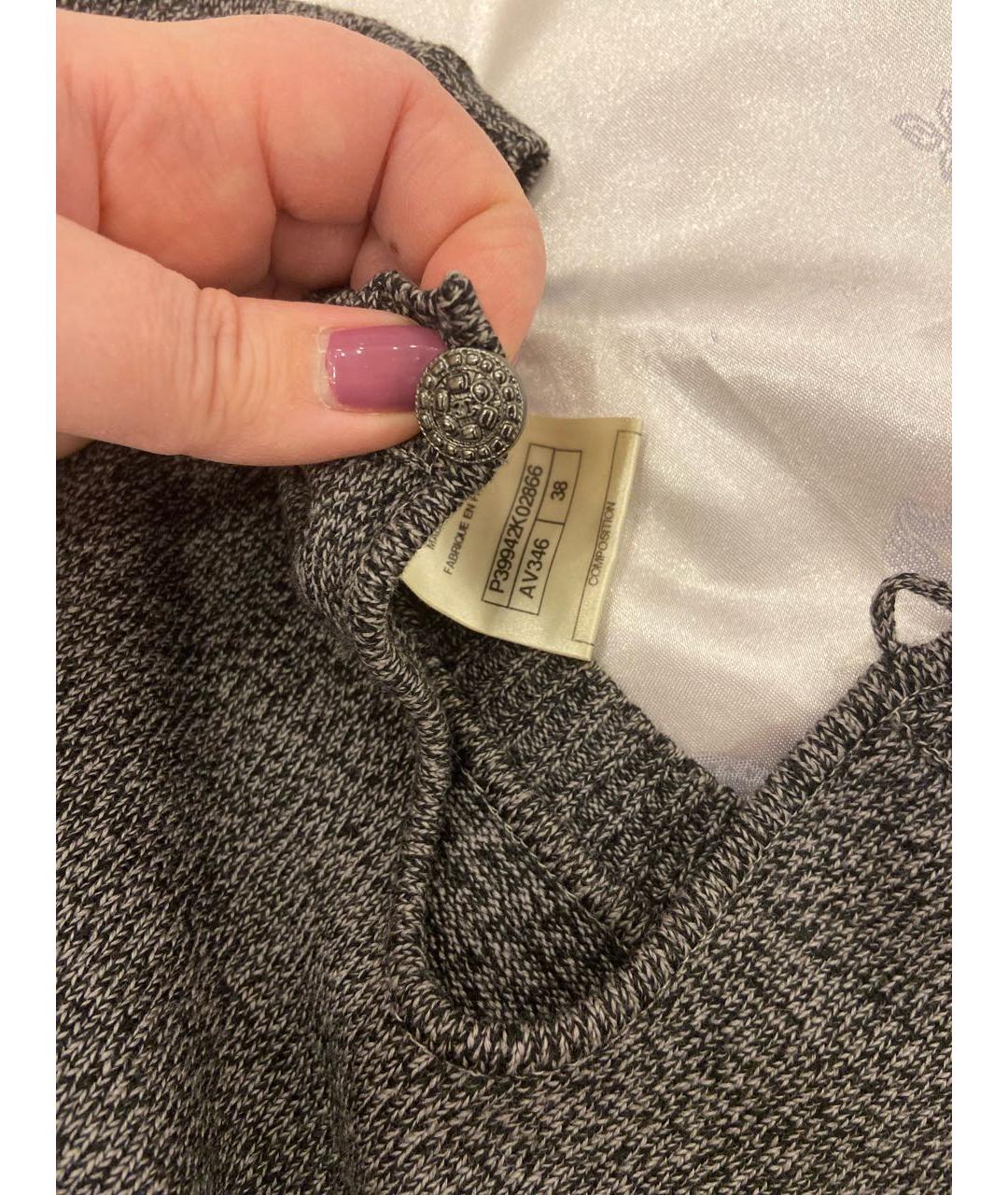 CHANEL Серая шерстяная майка, фото 3