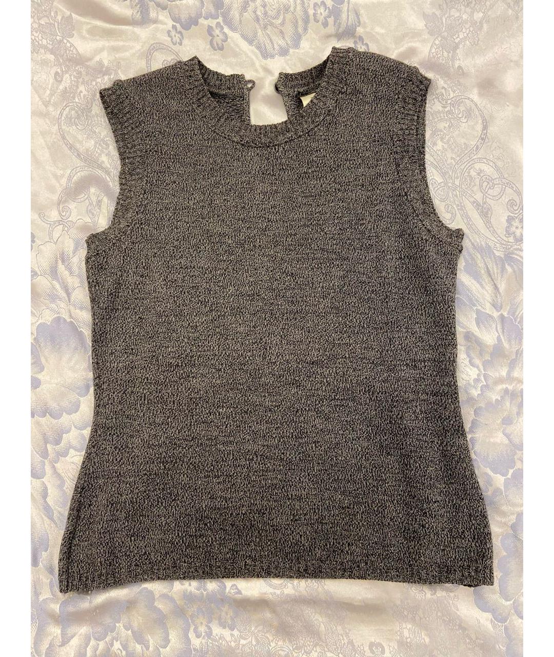 CHANEL Серая шерстяная майка, фото 6