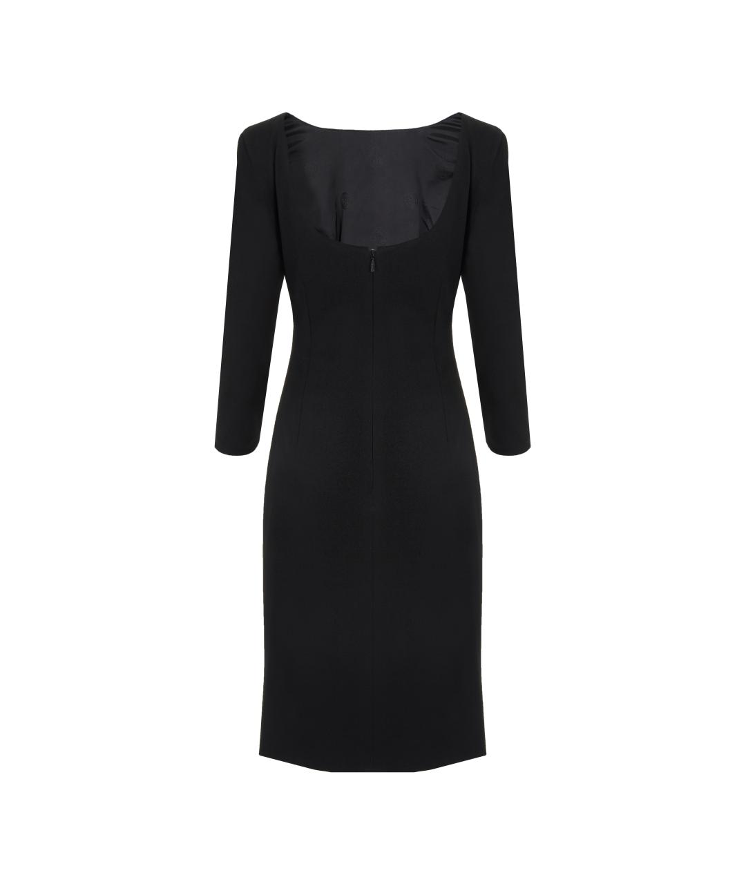 VERSACE Черное шерстяное платье, фото 2