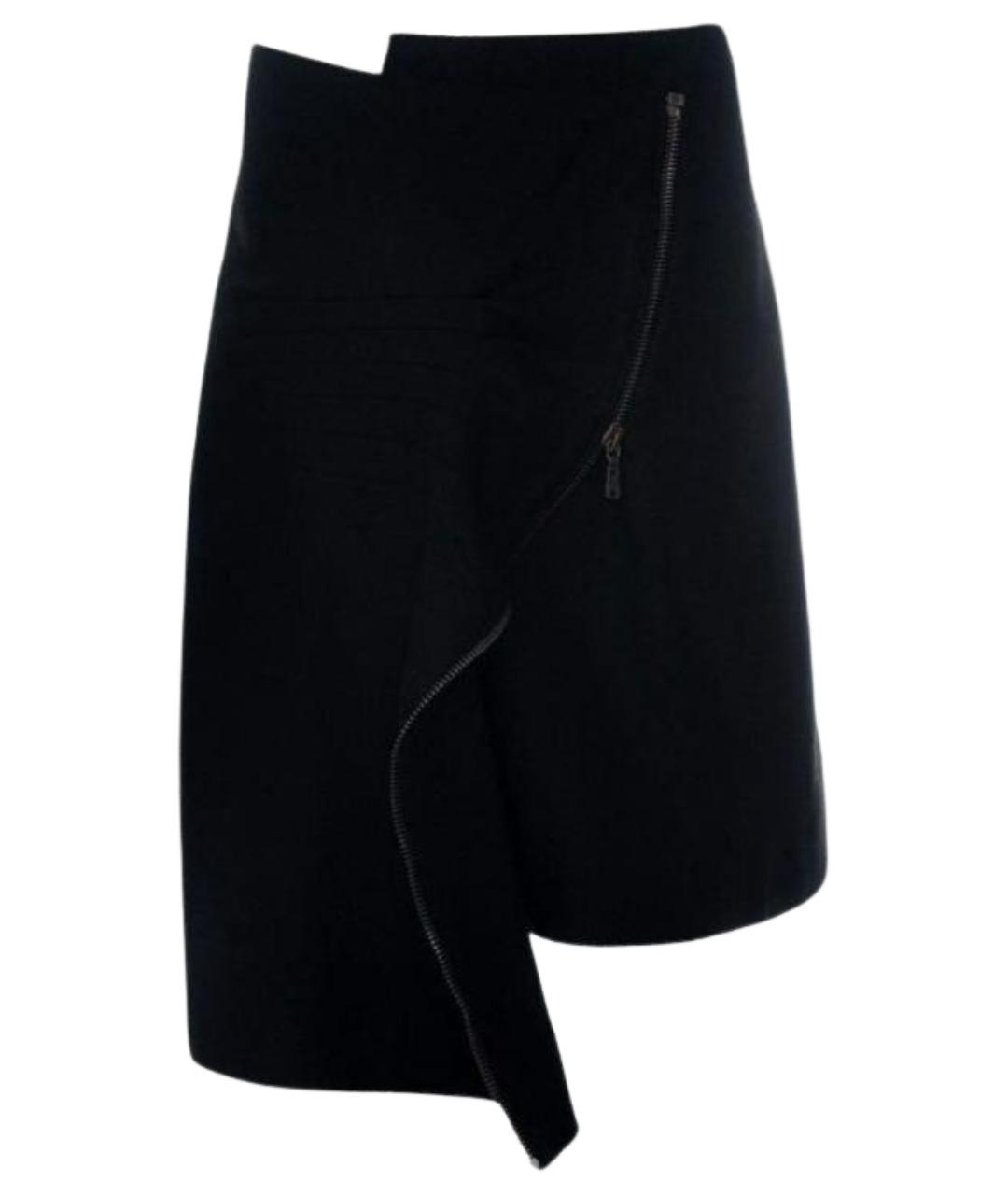 YVES SAINT LAURENT VINTAGE Черная шерстяная юбка миди, фото 1