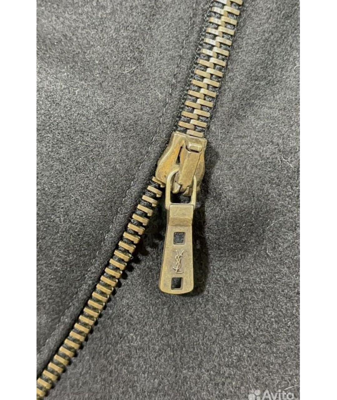 YVES SAINT LAURENT VINTAGE Черная шерстяная юбка миди, фото 5