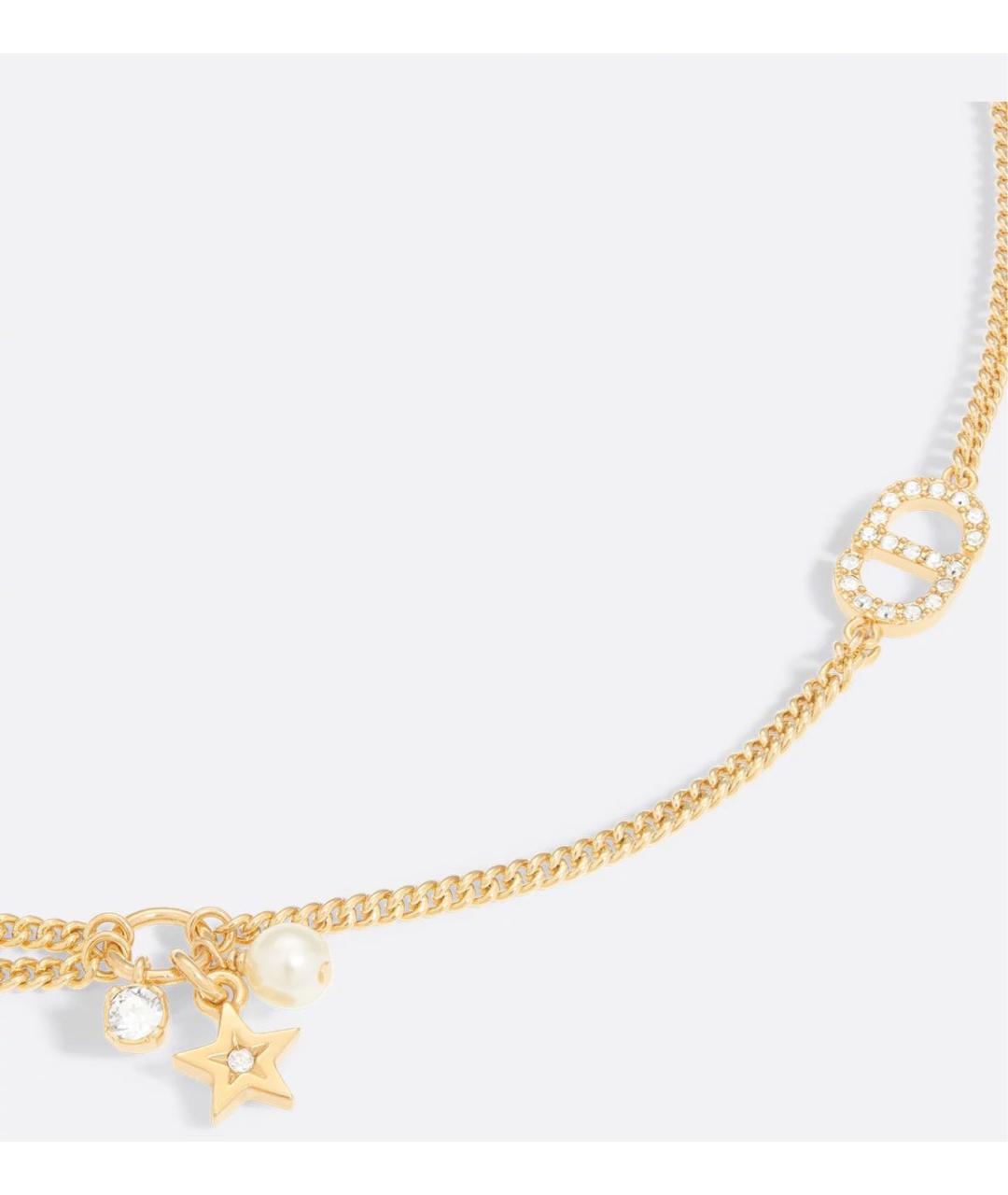 CHRISTIAN DIOR Золотое металлическое колье, фото 3