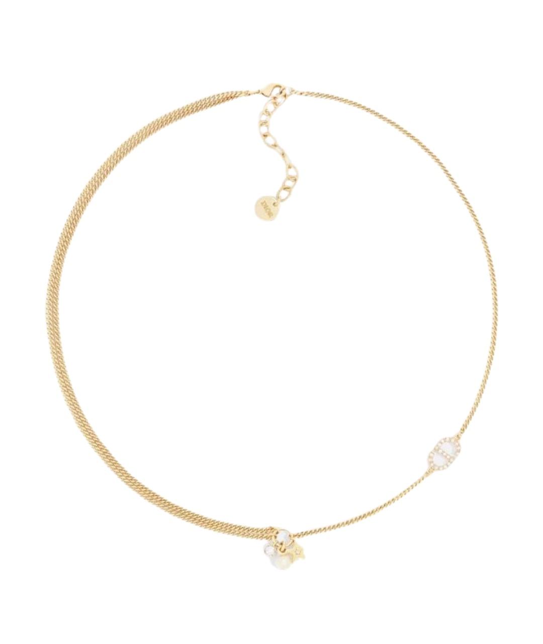 CHRISTIAN DIOR Золотое металлическое колье, фото 1