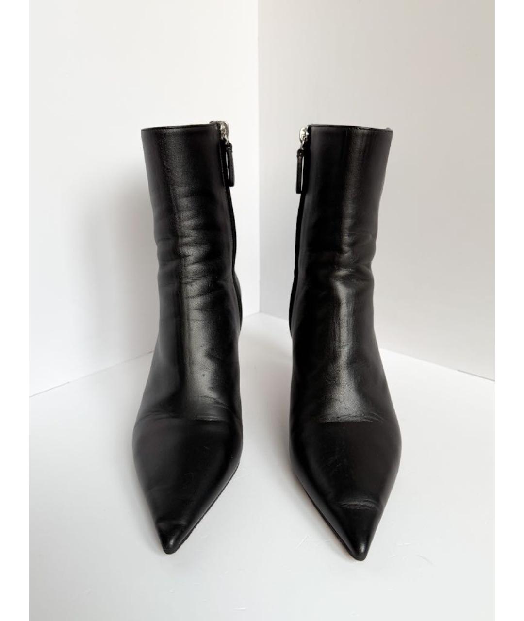 KITON Черные кожаные ботильоны, фото 2