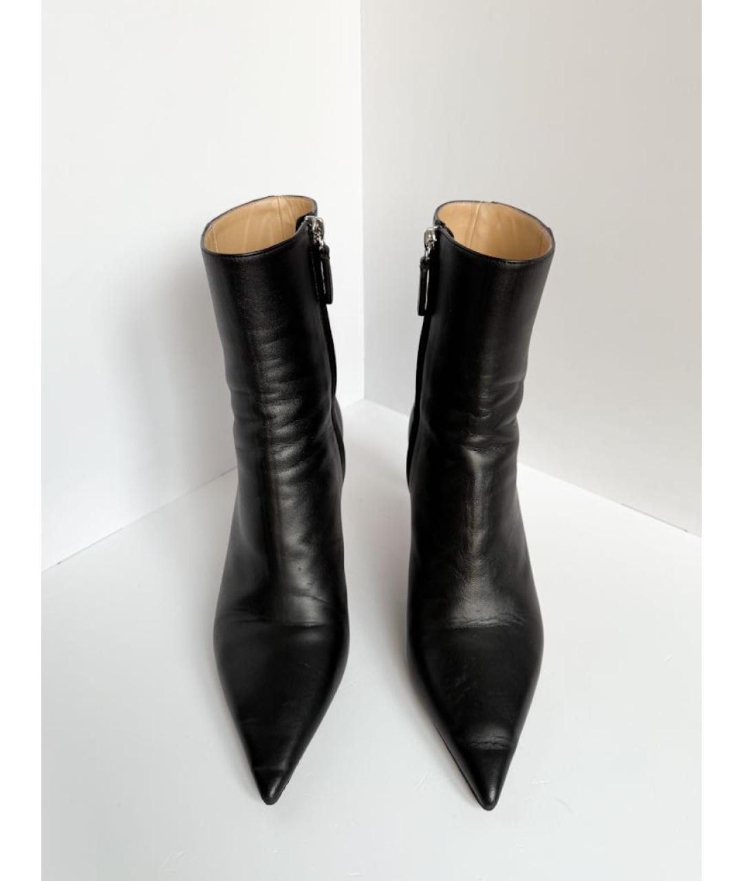 KITON Черные кожаные ботильоны, фото 7