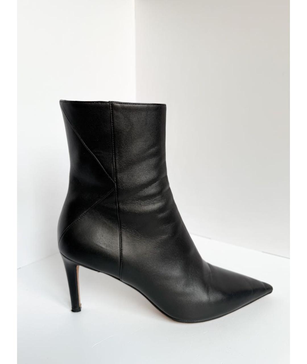 KITON Черные кожаные ботильоны, фото 9