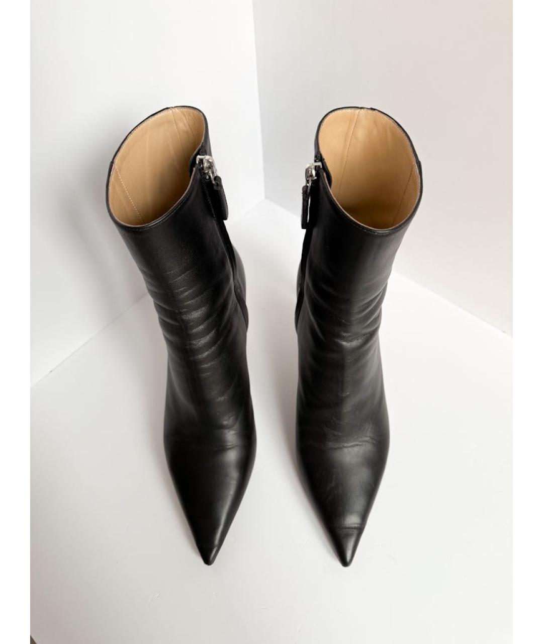 KITON Черные кожаные ботильоны, фото 6