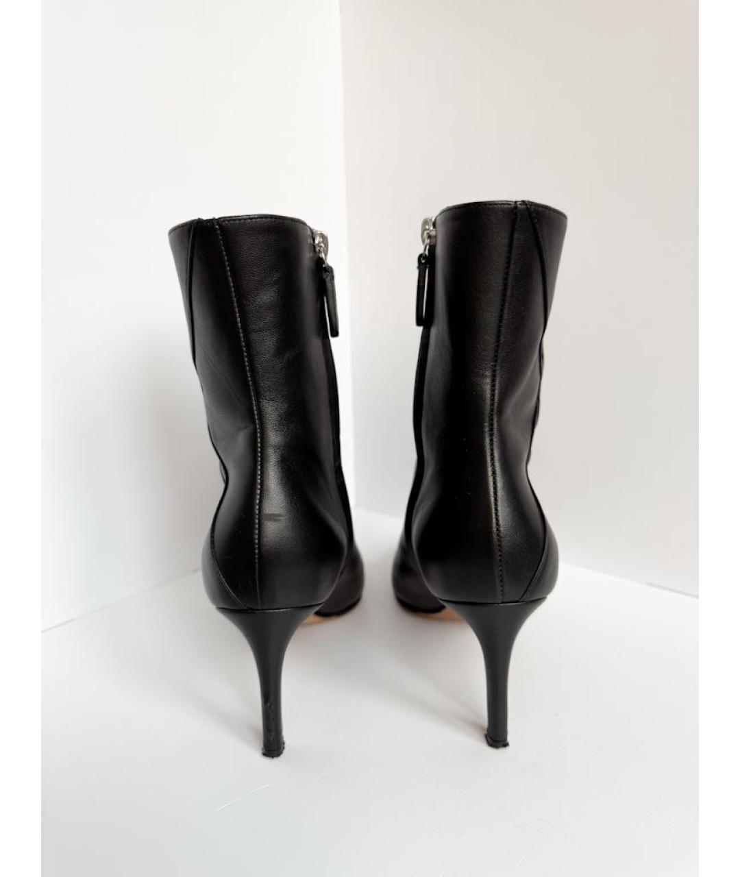 KITON Черные кожаные ботильоны, фото 4