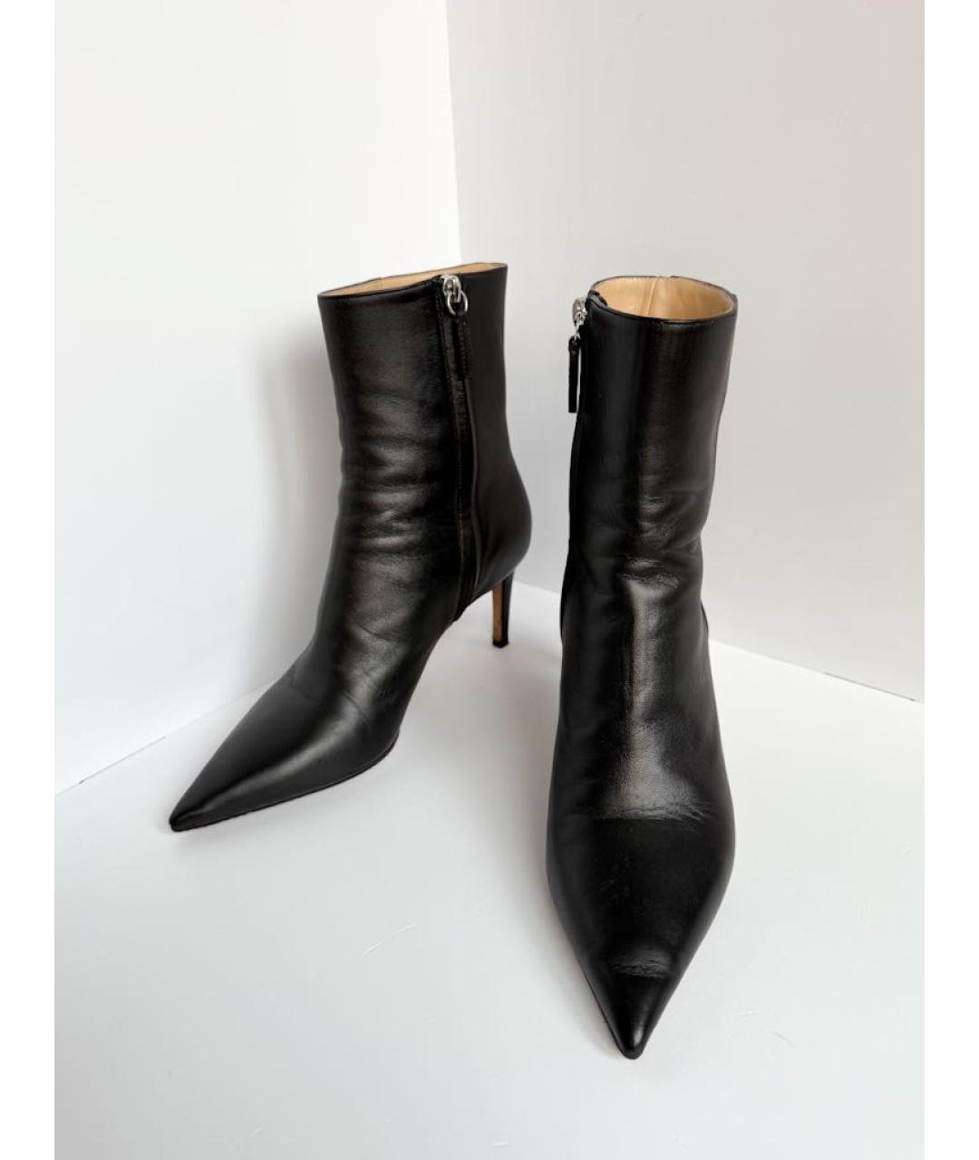 KITON Черные кожаные ботильоны, фото 5