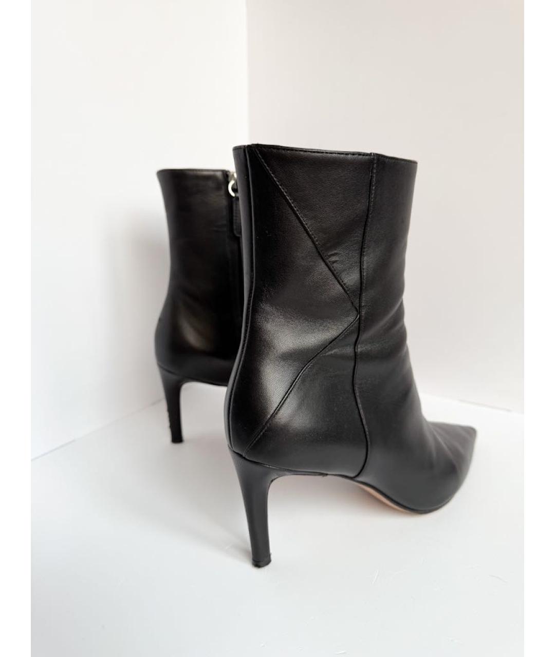 KITON Черные кожаные ботильоны, фото 8